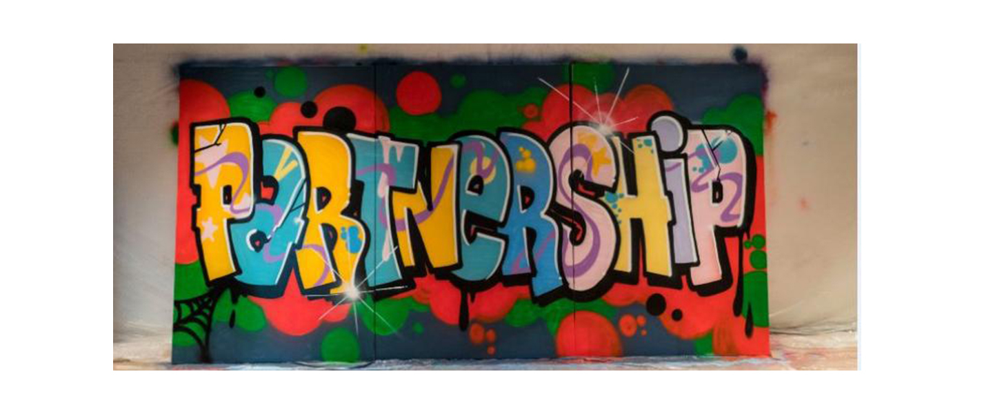 Graffiti reading "Partnership"